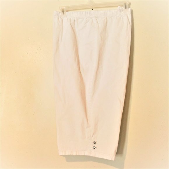 Croft & Barrow 3X Capris Pants Jeweled White H349 - Picture 2 of 9